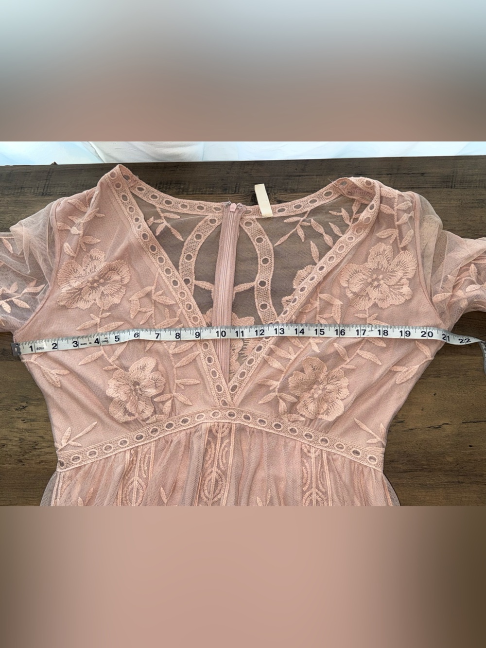 Wishlist Sheer Embroidered Maxi Dress Large - Picture 7 of 8